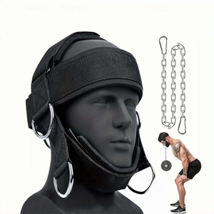 Arnés de Cuello Ajustable Unisex con Correa de Barbilla Antideslizante 100% Lana para Levantamiento de Pesas, Entrenamiento de Fuerza y Ejercicios en Casa - Product Image 1