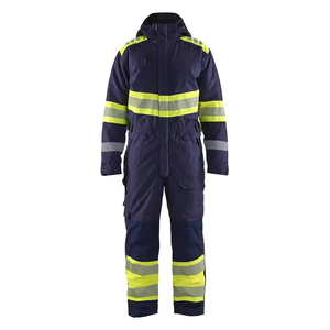 Uniforme de Trabajo de Alta Visibilidad 100% Algodón, ANSI Clase 3, Impermeable, Talla Grande, para Construcción, Ignífugo, Seguro, Cómodo, Reflectante con LED - Product Image 4