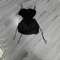 Robes mini sexy plissées en dentelle pour femmes, taille naturelle, coupe ajustée, sans bretelles, en mousseline, décontractées, lavables, prix d'usine, personnalisables