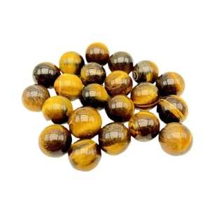 Sphère en œil de tigre naturel, pierre précieuse, cristal de guérison, pierre polie, décoration Feng Shui pour la maison - Product Image 5
