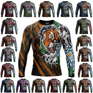 เสื้อกล้ามออกกำลังกายแขนยาวพิมพ์ลายทั้งตัวแบบสปอร์ต สำหรับเล่นกีฬา ฟิตเนส ยิม แห้งเร็ว ป้องกันการเสียดสี เหมาะสำหรับ BJJ - Product Image 1