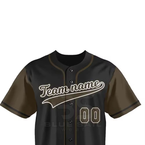 เสื้อเบสบอลพิมพ์ลายคุณภาพสูงแบบกำหนดเอง ปี 2025 ประสิทธิภาพดีที่สุด พิมพ์โลโก้ตามสั่ง แขนสั้น วัสดุโพลีเอสเตอร์ 100% - Product Image 2