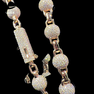 Excellent Quality Luxury 22K Gold Plated Crystal Rhinestone <b>Statement</b> <b>Necklace</b> With Ball Pendant Unisex Party Jewelry - Product Image 4