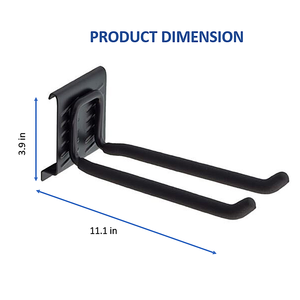 Wall Mounted Double Pegboard Hook 55lb Loading Metal Garage Tool <b>Storage</b> Wall Mount For Home Organization GAPHKS007 - Product Image 6