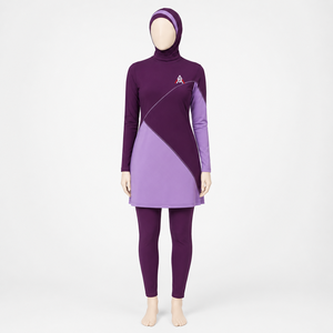 Conjunto Burkini para Mujer que Combina un Estilo Moderno y Modesto, Ajuste Cómodo y Tela Flexible para Piscina y Playa - Product Image 1