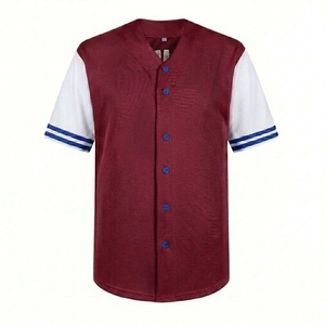 Maillot de baseball personnalisé de haute qualité par sublimation, vente en gros, chemise d'été tendance cousue, uniforme de softball vierge - Product Image 3