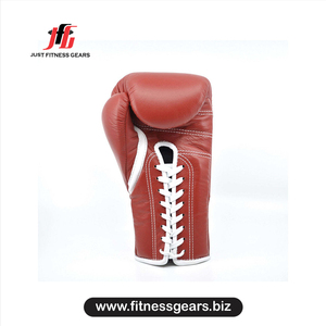 Gants de boxe en cuir avec fermeture à lacets au poignet, pour entraînement adulte, doigts entièrement couverts - Product Image 2