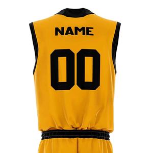 Conjunto de Pantalones Cortos Deportivos Personalizados al por Mayor para Hombre, Transpirables, 100% Poliéster, Estampado por Transferencia de Calor, Uniforme de Baloncesto sin Mangas - Product Image 4