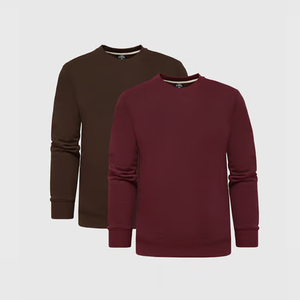 Sudadera de cuello redondo de felpa francesa de 400 g/m² de algodón sin cepillar de alta densidad al por mayor - Product Image 6