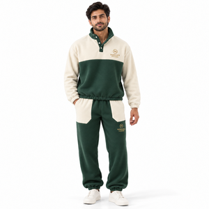 Conjunto Deportivo para Hombre de Algodón y Poliéster, Chaqueta con Capucha, Pantalones Deportivos Ajustados, Ropa Deportiva para Correr, Ropa Casual Deportiva Urbana - Product Image 1