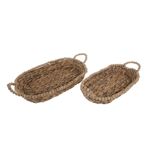 Plateau polyvalent et flexible en jonc de mer, tressé, durable et pliable pour le rangement des jouets éducatifs pour enfants et les zones de jeu créatives - Product Image 1