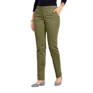 Pantalons de travail décontractés pour femmes, à boutons, avec poches, respirants, taille mi-haute, été, lavés, décontractés, pour le travail, fournisseur BD - Product Image 2