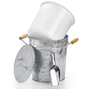 Cubo de Hielo Vintage con Tapa, Cubo de Hielo Metálico Clásico para Fiestas, Bares y Decoración del Hogar - Product Image 2