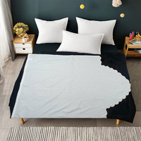 Le drap de lit en coton brodé pour enfants complète les oreillers et les housses de couette
