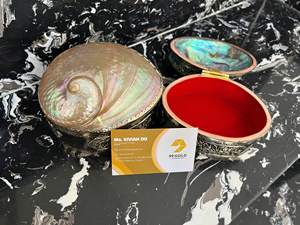 <b>Abalone</b> <b>Shell</b> Jewelry Organizer Luxury Mother Of Pearl Jewelry Organizer for Ring Necklace Storage Elegant Metal Craft Vietnam - Product Image 3