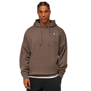 Sudadera con Capucha Extra Grande para Hombre, Color Marrón, Felpa Gruesa, Estilo Casual y Urbano - Product Image 1