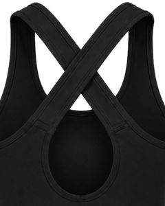 Top Deportivo Personalizado para Mujer, Negro, Espalda Cruzada, Sin Mangas, Absorbe la Humedad, para Yoga, Gimnasio, Fitness, Ropa Deportiva - Product Image 6