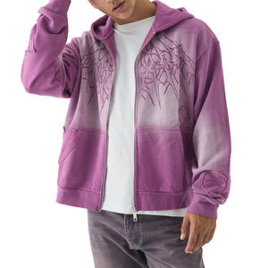 Sweat à capuche personnalisé avec logo, en polaire épaisse 360 g/m², brodé, noir, coupe oversize, chaud pour l'automne, décontracté, avec impression en relief - Product Image 4