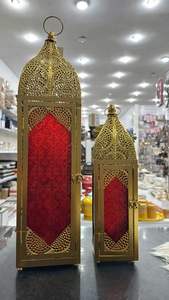 Porte-bougie chauffe-plat en laiton style antique – Design lanterne décoratif – Utilisation intérieure et extérieure – Décoration de festival et de Noël - Product Image 2