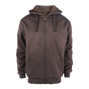 Sweat à capuche pour homme, hiver, uni, brodé, doublé, pull-over, molleton épais et chaud, avec poches et cordons de serrage - Product Image 1