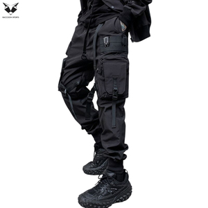 Pantalons de style urbain multi-poches avec sangles réglables et boucles utilitaires, nouvelle arrivée, vêtements techniques personnalisés - Product Image 2