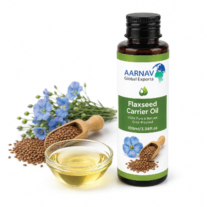 Huile végétale de lin de qualité supérieure |   100% pur et pressé à froid |   Soins biologiques pour la peau et les cheveux |   OEM/ODM |   Fournisseur en gros Inde - Product Image 2