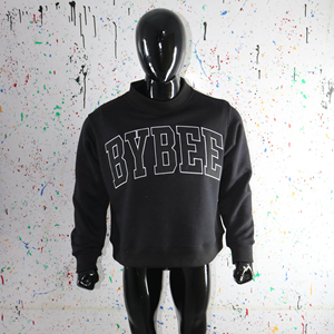 เสื้อสเวตเชิ้ตคอกลม Bybee สีดำ ทรงปกติ ยูนิเซ็กส์ ผ้าฝ้ายเฟรนช์เทอร์รี่ ลำลอง สำหรับฤดูใบไม้ร่วง CLUSH SPORTS - Product Image 6