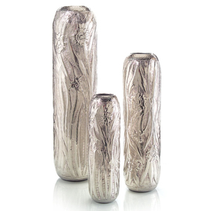 Ensemble de vases de table contemporains en métal faits à la main, design conique gris, vases décoratifs pour la maison et le salon - Product Image 5