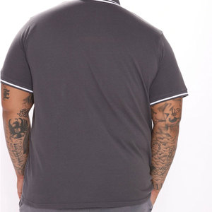 Camiseta de Manga Corta para Hombre con Logotipo Personalizado, Color Sólido, Transpirable, con Bolsillo, Tejido de Punto Comprimido - Product Image 3
