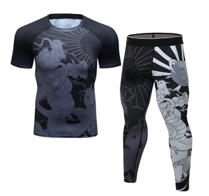 ชุดเสื้อและกางเกงรัดรูปแขนยาว UPF50 แห้งเร็ว สำหรับฝึกซ้อม BJJ ยิวยิตสู - Product Image 2