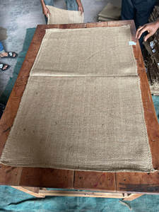 Sacs en jute B.Twill 100% écologiques de haute qualité et durables, qualité alimentaire VOT, 44x26,5 pouces, poids du sac 1020 g, antibactériens - Product Image 3