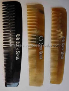 Peine de cuerno de buey Natural 100% al por mayor, peine de masaje de pelo Antiestático de dientes finos con mango grueso, salones ecológicos hechos a mano - Product Image 3