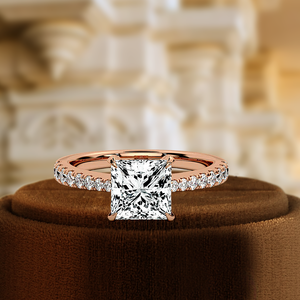 Anillo de Boda Minimalista de Oro Amarillo de 14k, Regalo de Aniversario, Certificado IGI, Diamante Solitario Cultivado en Laboratorio con Corte Princesa de 1.5CT - Product Image 2