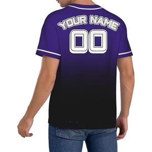 ชุดยูนิฟอร์มเบสบอลคุณภาพสูง ระบายอากาศได้ดี 100% ชุดกีฬาสำหรับทุกเพศ พิมพ์ลายซิลค์สกรีน เสื้อเจอร์ซีย์ซอฟต์บอลแบบติดกระดุม กางเกงขายาว - Product Image 5