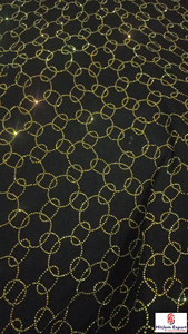 Hot Fix Rhinestone Crystal Mesh Fabric 70 GSM Eco Friendly Lightweight Water Resistant Breathable OEM ODM Custom Fabric - Product Image 5