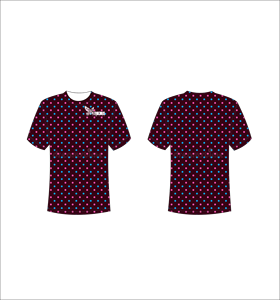 T-shirt à manches courtes pour homme à pois, bordeaux, rose, bleu, col rond, coupe classique, respirant, décontracté, imprimé - Product Image 1