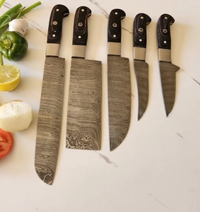 Juego de 5 Cuchillos de Chef de Acero de Damasco Hechos a Mano de 67 Capas |   Juego de Cuchillos de Cocina Profesionales con Mangos de Madera, Afilados como una Navaja, Ambidiestros, OEM - Product Image 5
