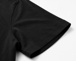 Camiseta Negra de Manga Corta para Hombre con Estampado Geométrico, Cuello Redondo, Corte Regular Informal, Jersey de Algodón Transpirable - Product Image 4