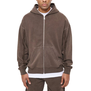 Custom Mens Oversize Hoodie Heavy Weight French Terry Acid Wash Style Streetwear Pullover Hooded Collar Vintage Wash Winter Wear - Product Image 4