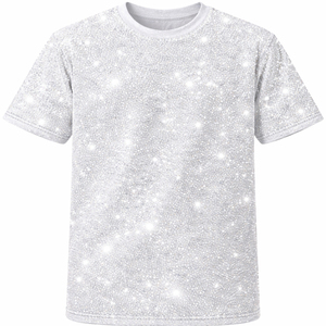 T-shirt formel surdimensionné pour homme, personnalisé avec strass sur toute la surface, 100 % coton, manches courtes, respirant et infroissable – Meilleures ventes - Product Image 4