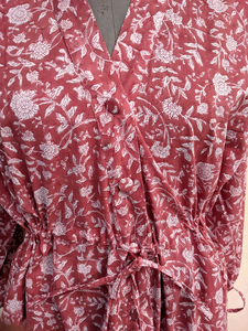 เดรสโบโฮขายดีปี 2026 เดรสยาวฤดูร้อน เดรสลายบล็อกพิมพ์ เดรสลำลอง เดรสโบโฮชิค เดรสคอวี แขนยาว เดรสลายดอกไม้ - Product Image 2