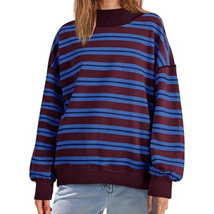 Women Turtleneck Sweatshirt Heavyweight Fleece Lined Casual Pullover - Product Image 4