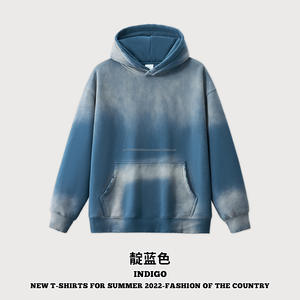 Sudadera con capucha Vintage Acid Wash Sun Faded, Sudadera de felpa francesa de algodón bordada personalizada para invierno - Product Image 3