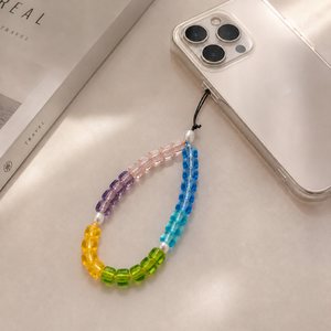 Sstringz – Lanière de téléphone étanche faite à la main avec perles de verre arc-en-ciel et accent perlé, porte-clés pour coque de téléphone - Product Image 2
