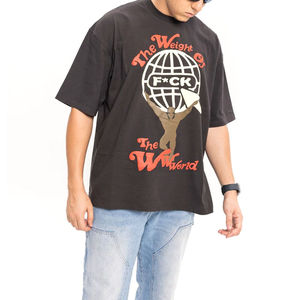 เสื้อยืดคอกลมผ้าฝ้าย100% พิมพ์ลายพัฟคุณภาพสูงเสื้อยืดระบายอากาศได้ดีเป็นมิตรกับสิ่งแวดล้อมสำหรับฤดูร้อน - Product Image 4