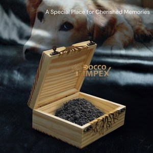 Urne funéraire artisanale en bois et résine, arbre de vie, boîte à cendres artisanale - Product Image 5