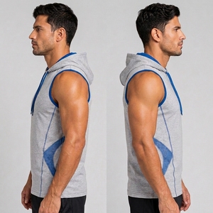 Sweat-shirts d'été pour hommes en gros, service OEM personnalisé, respirants, écologiques, en polyester/coton, imprimés, pour le sport, à bas prix - Product Image 5