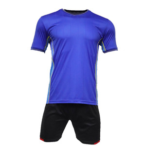 Conjunto Deportivo para Hombre, Camiseta de Balonmano de la Selección Nacional con Bloques de Color Azul, Manga Corta, Cuello en V, Absorbe la Humedad, 100% Poliéster - Product Image 3
