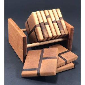 Modern Eco-Friendly Resin Wooden Coasters Mats & <b>Pads</b> for Contemporary Homes - Product Image 4