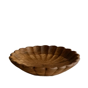 Tazón de Madera Maciza Tradicional, Plato de Madera Natural para Mesa de Comedor, para Uso en la Cocina y Mesa de Comedor - Product Image 1